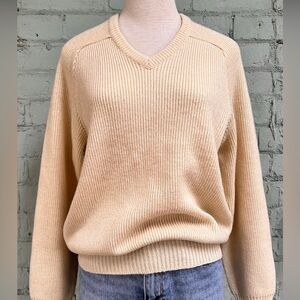 Vintage Chunky V-neck Sweater